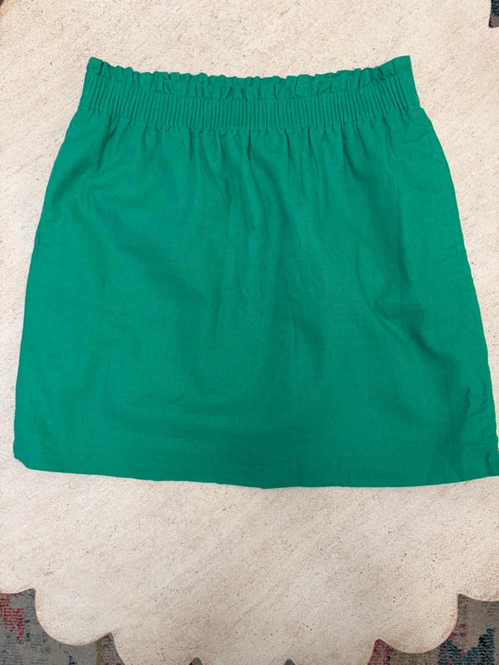 J Crew linen-cotton blend “city skirt”